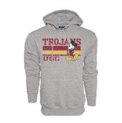 USC Trojans Men's Disney Gray Blocking Off Mickey Fleece Pullover Hoodie